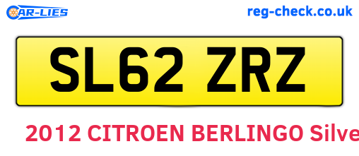 SL62ZRZ are the vehicle registration plates.