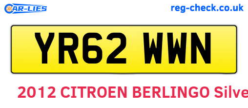 YR62WWN are the vehicle registration plates.