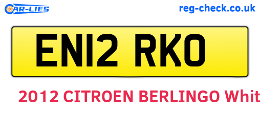 EN12RKO are the vehicle registration plates.