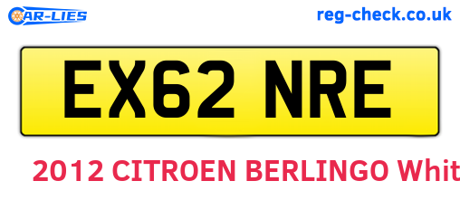 EX62NRE are the vehicle registration plates.