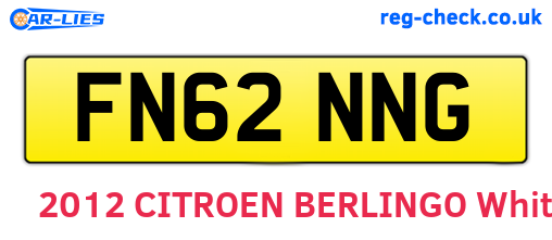 FN62NNG are the vehicle registration plates.