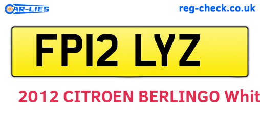 FP12LYZ are the vehicle registration plates.