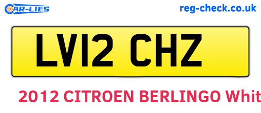 LV12CHZ are the vehicle registration plates.