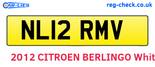 NL12RMV are the vehicle registration plates.