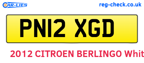 PN12XGD are the vehicle registration plates.