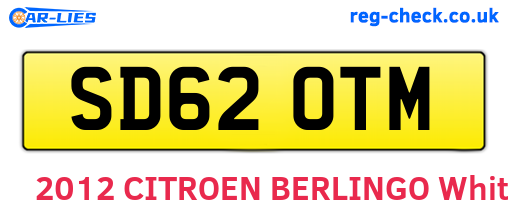 SD62OTM are the vehicle registration plates.
