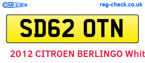 SD62OTN are the vehicle registration plates.