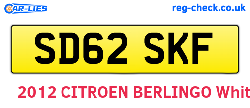 SD62SKF are the vehicle registration plates.