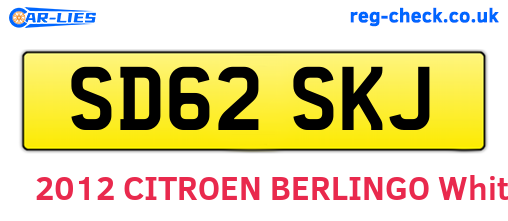 SD62SKJ are the vehicle registration plates.