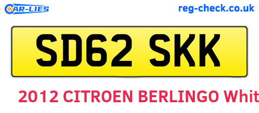 SD62SKK are the vehicle registration plates.