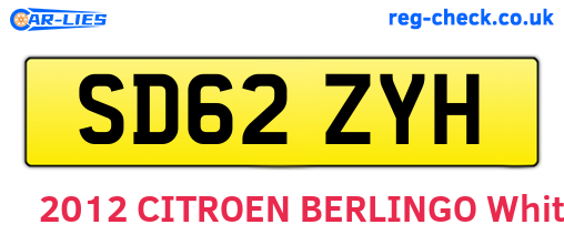 SD62ZYH are the vehicle registration plates.