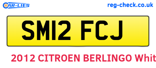 SM12FCJ are the vehicle registration plates.