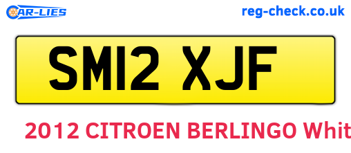 SM12XJF are the vehicle registration plates.