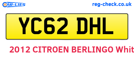 YC62DHL are the vehicle registration plates.