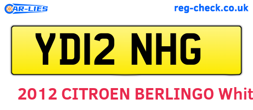 YD12NHG are the vehicle registration plates.