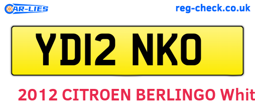 YD12NKO are the vehicle registration plates.