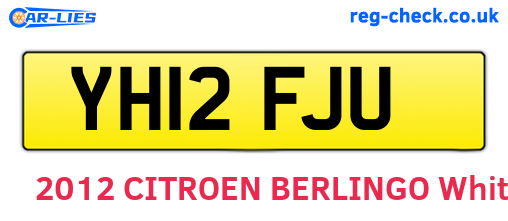 YH12FJU are the vehicle registration plates.