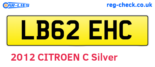 LB62EHC are the vehicle registration plates.