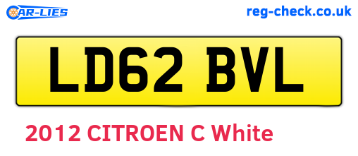 LD62BVL are the vehicle registration plates.