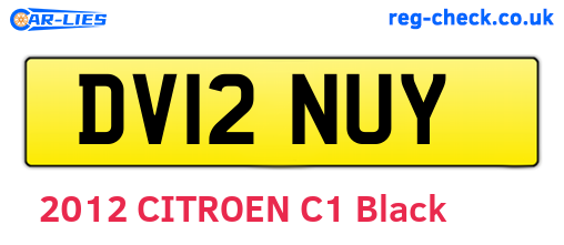 DV12NUY are the vehicle registration plates.