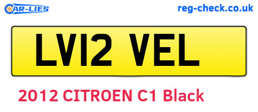 LV12VEL are the vehicle registration plates.