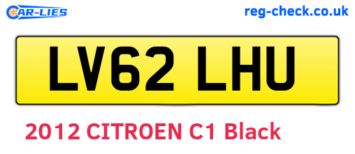 LV62LHU are the vehicle registration plates.