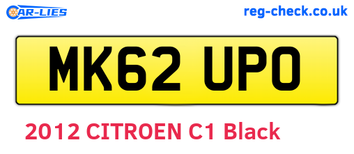MK62UPO are the vehicle registration plates.