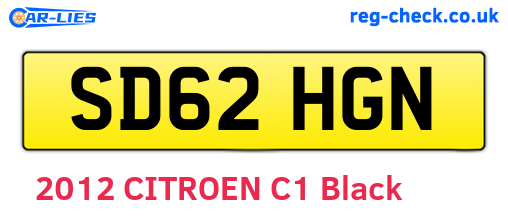 SD62HGN are the vehicle registration plates.