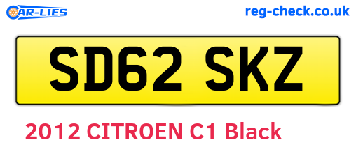 SD62SKZ are the vehicle registration plates.