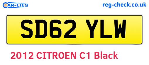 SD62YLW are the vehicle registration plates.