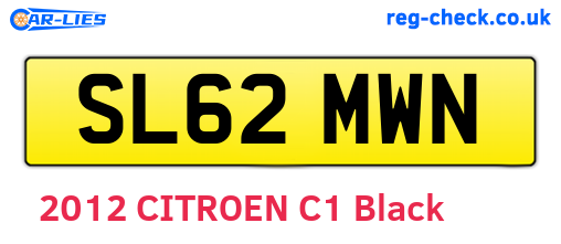 SL62MWN are the vehicle registration plates.