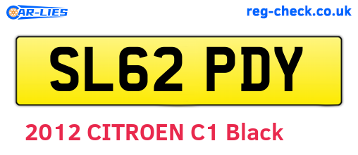 SL62PDY are the vehicle registration plates.