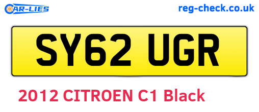 SY62UGR are the vehicle registration plates.