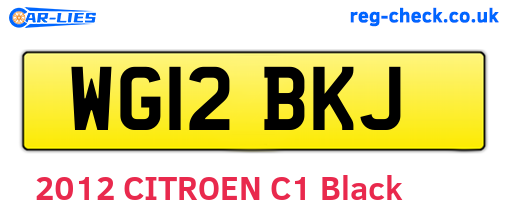 WG12BKJ are the vehicle registration plates.