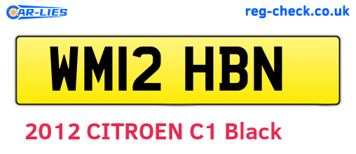 WM12HBN are the vehicle registration plates.