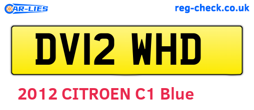 DV12WHD are the vehicle registration plates.