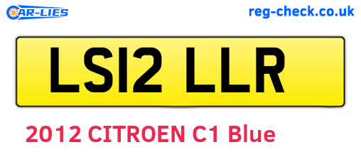 LS12LLR are the vehicle registration plates.