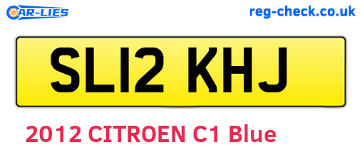 SL12KHJ are the vehicle registration plates.