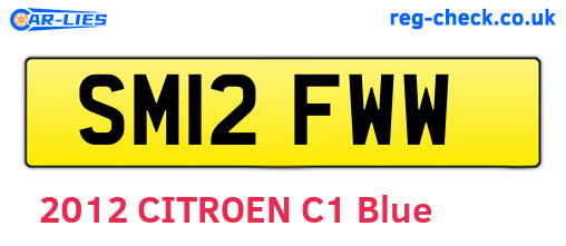 SM12FWW are the vehicle registration plates.