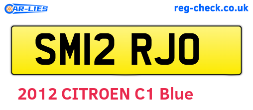 SM12RJO are the vehicle registration plates.