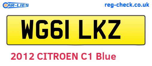 WG61LKZ are the vehicle registration plates.