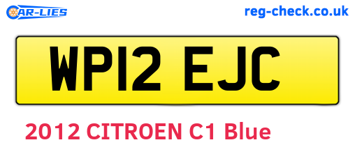 WP12EJC are the vehicle registration plates.