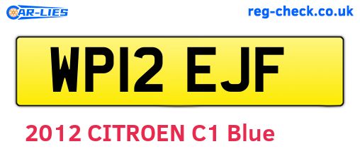 WP12EJF are the vehicle registration plates.