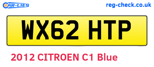WX62HTP are the vehicle registration plates.