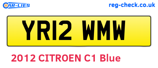 YR12WMW are the vehicle registration plates.