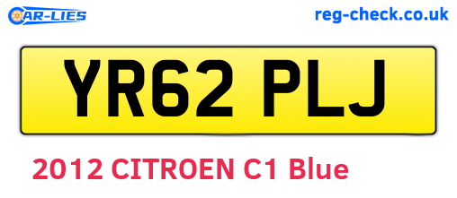 YR62PLJ are the vehicle registration plates.