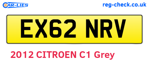 EX62NRV are the vehicle registration plates.