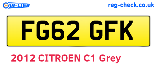 FG62GFK are the vehicle registration plates.