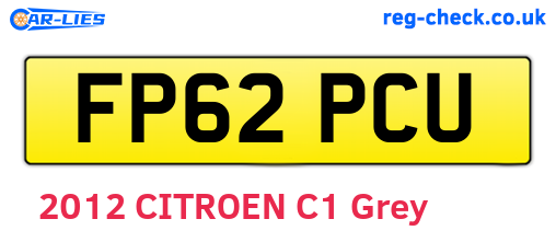 FP62PCU are the vehicle registration plates.