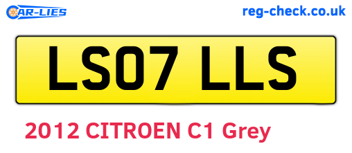 LS07LLS are the vehicle registration plates.